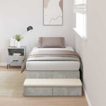 vidaXL Cadre de lit gris béton 80x200 cm