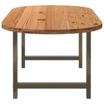 vidaXL Table à manger 220x100x74 cm bois de chêne massif ovale