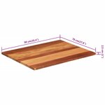 vidaXL Dessus de table bois massif d'acacia 25-27 mm 70x90 cm