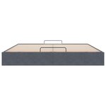 vidaXL Cadre de lit ottoman sans matelas gris foncé 200x200 cm velours