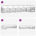 vidaXL Ensemble de canapés d'extérieur 6 pc Blanc et Beige Polyester