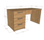 Ensemble SAM - Lit + chevet + armoire + bureau