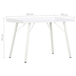 vidaXL Bureau Blanc 90x50x79 cm
