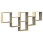 vidaXL Étagère murale chêne sonoma 159x18x66 cm bois d'ingénierie
