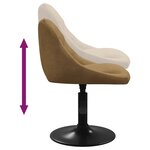 vidaXL Chaises pivotantes à manger lot de 6 marron velours