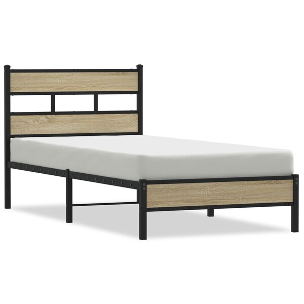 vidaXL Cadre de lit sans matelas chêne sonoma 100x190 cm