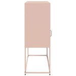 vidaXL Buffet rose 100 5x39x107 cm acier laminé à froid