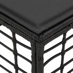 vidaXL Pouf de Jardin Noir polyrotin