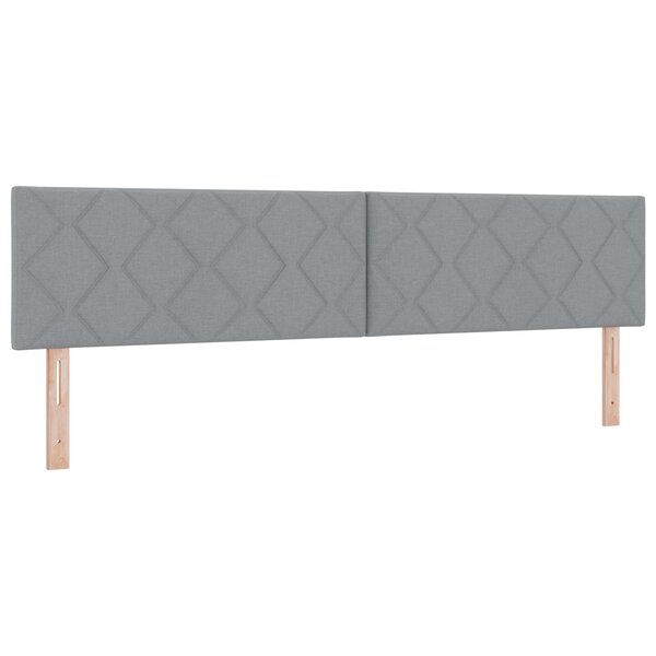 Tête de lit LED vidaXL avec design en blocs de diamant en gris clair  200 cm en tissu