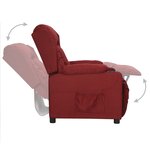 vidaXL Fauteuil inclinable Rouge bordeaux Tissu