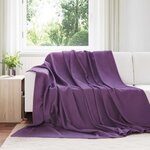 vidaXL Couvertures à jeter 6 Pièces Violet 270 x 240 cm Toison