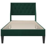 vidaXL Cadre de lit avec tête de lit Vert foncé 90 x 190 cm Velours