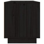 vidaXL Meuble TV Noir 80x34x40 cm Bois de pin massif