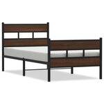 vidaXL Cadre de lit sans matelas avec tête de lit pied de lit 80x200cm