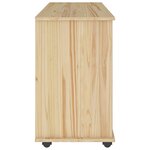 vidaXL Cabinet roulant Marron 100 x 39 x 65 5 cm Bois de Pin Massif