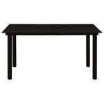 vidaXL Mobilier à dîner d'extérieur 5 Pièces Noir Verre et acier