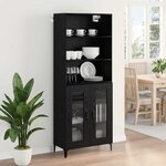 vidaXL Haut Armoire Chêne noir 69 5 x 34 x 180 cm Bois d'ingénierie