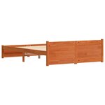 vidaXL Cadre de lit Marron cire 160 x 200 cm Bois massif en pin