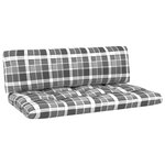 vidaXL Canapé central palette de jardin Gris Bois de pin imprégné