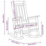 vidaXL Chaise Berçante de Jardin Noir 70 x 92 x 108 cm Plastique