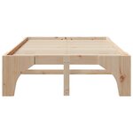 vidaXL Cadre de lit surélevé Marron 140 x 190 cm Bois massif en pin