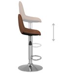 vidaXL Tabourets de bar lot de 2 marron tissu