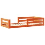 vidaXL Cadre de lit sans matelas cire marron 90x200 cm bois pin massif