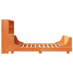 vidaXL Lit bibliothèque sans matelas cire marron 120x200cm bois massif