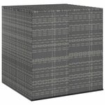 vidaXL Boîte à coussins de jardin Résine tressée 100x97 5x104 cm Gris