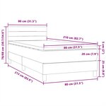 vidaXL Sommier à lattes de lit et matelas bleu foncé 80x210 cm velours