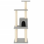 vidaXL Arbre à chat avec griffoirs en sisal Gris clair 105 cm