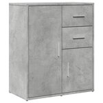 vidaXL Buffets 2 Pièces gris béton 60x31x70 cm bois d'ingénierie