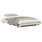 vidaXL Cadre de lit surélevé Marron 80 x 210 cm Bois massif en pin