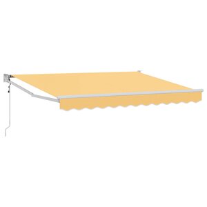 vidaXL Auvent rétractable Sable 2 5 x 2 m Polyester et métal