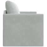 vidaXL Canapé-Lit Gris clair 124 x 204 x 61 cm Velours