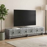 vidaXL Meuble TV 147 x 34 5 x 30 cm Sonoma gris Bois d'ingénierie