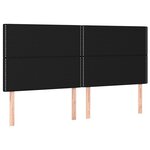 vidaXL Tête de lit à LED Noir 200x5x118/128 cm Tissu