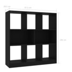 vidaXL Bibliothèque Noir 97 5x29 5x100 cm Bois d'ingénierie