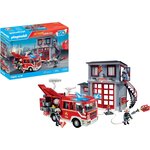 PLAYMOBIL 71603 - Poste de pompiers avec camion d'intervention