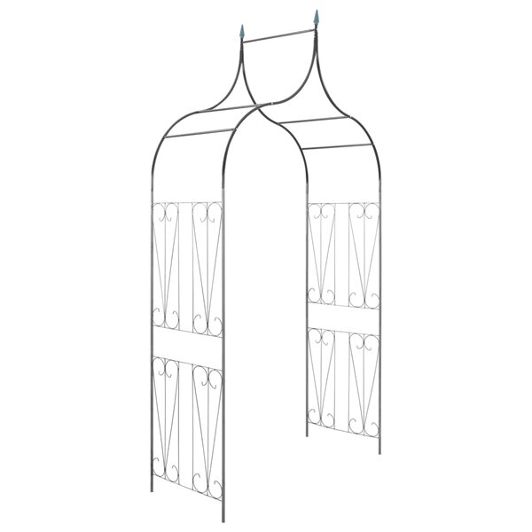 vidaXL Arche de jardin Design de piquet plantes grimpantes Vert foncé