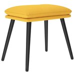 vidaXL Repose-pied Jaune moutarde 45x29 5x35 cm Tissu