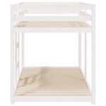 vidaXL Lit superposé sans matelas blanc 90x190 cm bois de pin massif