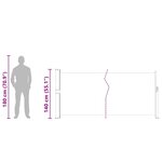 vidaXL Auvent latéral rétractable de patio 140x500 cm Crème