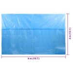 vidaXL Couverture de piscine rectangulaire 600x400 cm PE Bleu