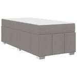 vidaXL Cadre de lit avec matelas Taupe 120 x 190 cm tissu