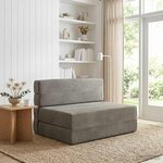 vidaXL Canapé-lit pliable Gris clair 70 x 80 x 60 cm Tissu