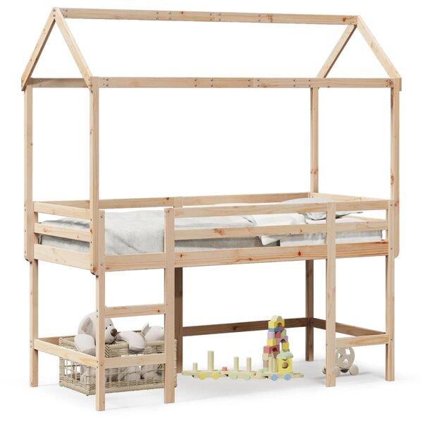 vidaXL Lit superposé avec échelle et toit sans matelas 90x190 cm