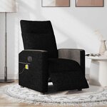 vidaXL Fauteuil de massage inclinable électrique Noir Tissu