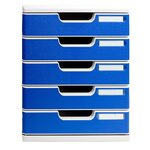 Module De Classement Modulo Office 5 Tiroirs Fermés - Bleu - Exacompta