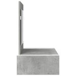 vidaXL Table de Toilette Gris 83 x 40 x 70 cm Bois d'ingénierie